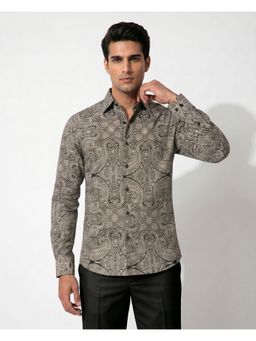 PRATEEK MUNJAL - Black Paisley Printed Shirt