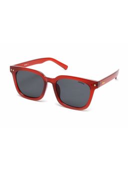 Mespee - Maroon Square Full Plastic UV-Protected Full Rim Sunglasses (54)