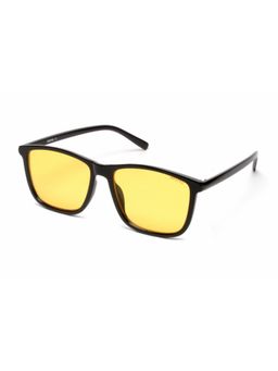 Mespee - Black Yellow Square Full Plastic UV-Protected Full Rim Sunglasses (57)