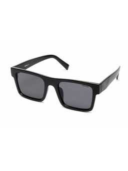 Mespee - Black Rectangular Full Plastic UV-Protected Full Rim Sunglasses (52)