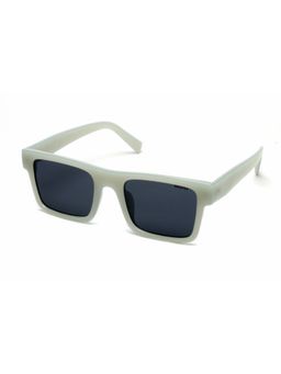 Mespee - Grey Rectangular Full Plastic UV-Protected Full Rim Sunglasses (52)