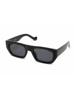 Mespee - Black Rectangular Full Plastic UV-Protected Full Rim Sunglasses (52)