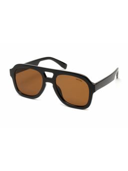 Mespee - Black Brown Square Full Plastic UV-Protected Full Rim Sunglasses (52)