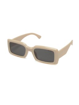 Mespee - Cream Rectangular Full Plastic UV-Protected Full Rim Sunglasses (53)