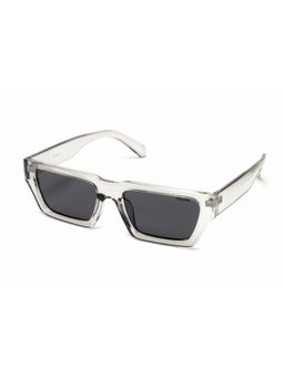 Mespee - Clear Rectangular Full Plastic UV-Protected Full Rim Sunglasses (50)