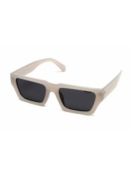 Mespee - Grey Rectangular Full Plastic UV-Protected Full Rim Sunglasses (50)
