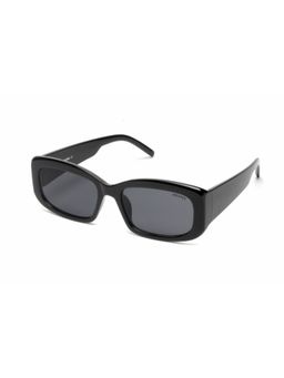 Mespee - Black Rectangular Full Plastic UV-Protected Full Rim Sunglasses (54)