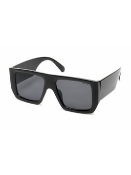 Mespee - Black Square Full Plastic UV-Protected Full Rim Sunglasses (54)