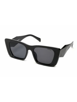 Mespee - Black Square Full Plastic UV-Protected Full Rim Sunglasses (55)