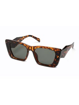 Mespee - Tortoise Square Full Plastic UV-Protected Full Rim Sunglasses (55)