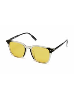 Mespee - Yellow Black Transparent Rectangular Full Plastic UV-Protected Full Rim Sunglasses (51)