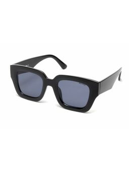 Mespee - Black Rectangular Full Plastic UV-Protected Full Rim Sunglasses (48)
