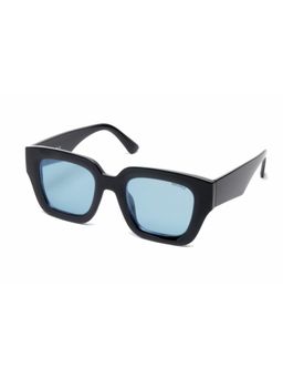 Mespee - Black Blue Rectangular Full Plastic UV-Protected Full Rim Sunglasses (48)
