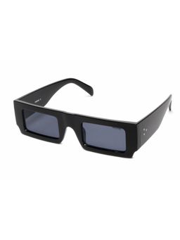 Mespee - Black Rectangular Full Plastic UV-Protected Full Rim Sunglasses (47)
