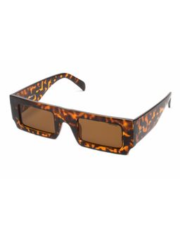 Mespee - Tortoise Rectangular Full Plastic UV-Protected Full Rim Sunglasses (47)