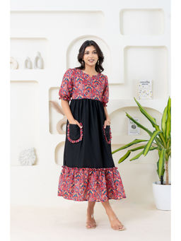 WEAVLLITE - Summer Love Multi-Color Cotton Blend Midi Dress