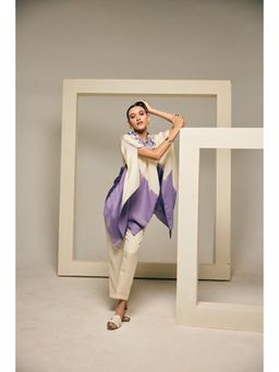 Suramya - Women Purple Silk Ombre Top with Pant