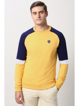 Peter England - Yellow Crew Neck Sweatshirt