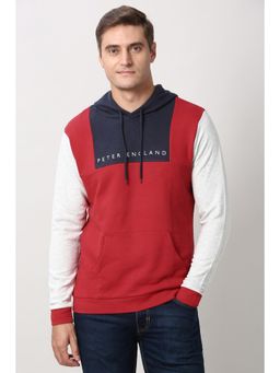 Peter England - Red Full Sleeves Hoodie