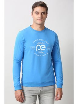 Peter England - Blue Crew Neck Sweatshirt