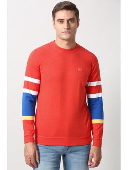 Peter England - Red Crew Neck Sweatshirt