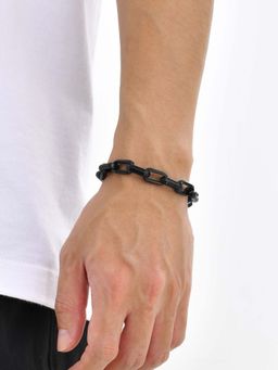 Peora - Men Black Stainless Steel Bracelet