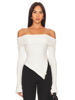 GUIZIO - Soler Fold Over Knit Top