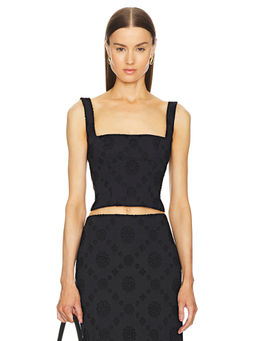 Helsa - Eyelet Corset Top