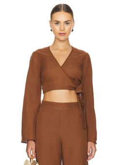 SIMKHAI - Hailey Wrap Crop Top