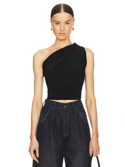 Norma Kamali - One Shoulder Peasant Top
