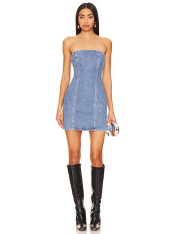 ROTATE - Rhinestone Denim Dress
