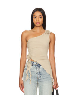 Weworewhat - Aysmmetrical Rose Top