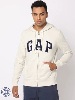 GAP - Men's Letter Print Hooded Full Sleeve Hoodie