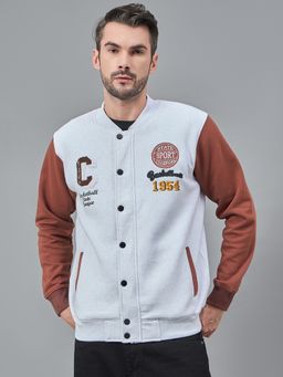Club York - Grey Melange Colorblocked Jacket