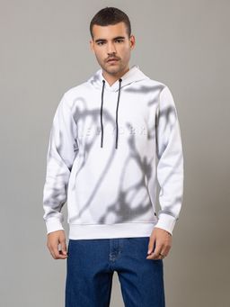 Club York - White Full Sleeve Hooded Sweatshirt
