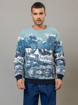 Club York - Sky Blue Full Sleeve Round Neck Sweatshirt