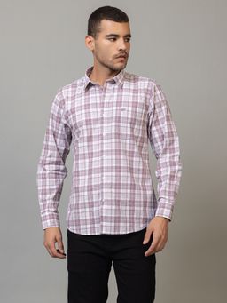 Club York - Pink Full Sleeve Checks Shirt