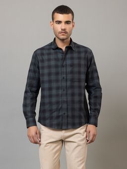 Club York - Teal Full Sleeve Checks Shirt