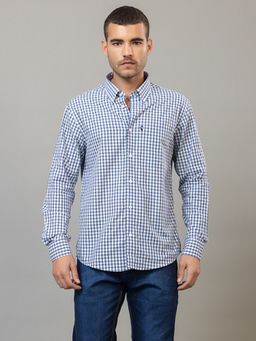 Club York - Blue Full Sleeve Checks Shirt