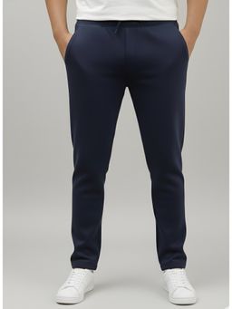 UNSIZED - Men Navy Blue Solid Tackpant