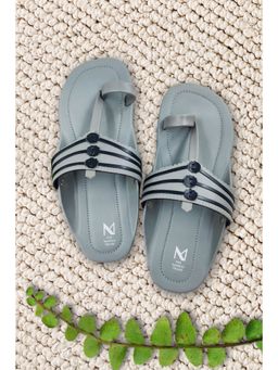 The Madras Trunk - Leo Slip On Kolhapuri In Grey