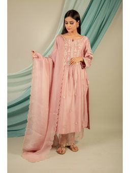 Priya Chaudhary - Old Rose Kurtas (Set of 3)