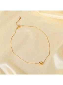 Salty - Women Gold Heart Shaped Promise Necklace
