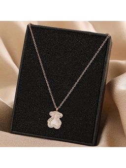 Salty - Women Teddy Bear Stone Studded Necklace
