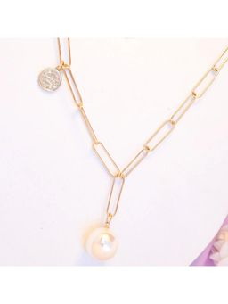 Salty - Women Minimalist Stone Pearl Drop Necklace