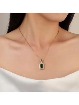 Salty - Women Green Elegance Studded Gem Necklace