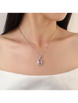 Salty - Women Pink Elegance Studded Gem Necklace