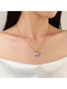 Salty - Women Purple Sapphire Butterfly Necklace