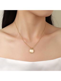 Salty - Women Off White Dainty Droplet Necklace
