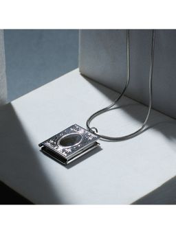 Salty - Women Quirky Quasar Openable Silver Pendant Necklace